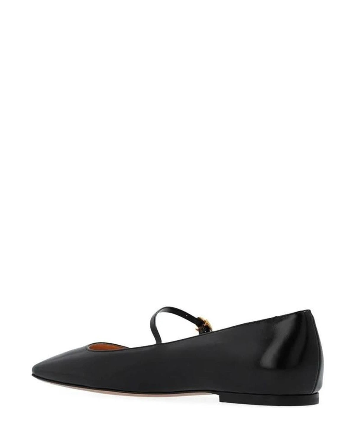 Gianvito Rossi Black Calfskin Ballet Flats 