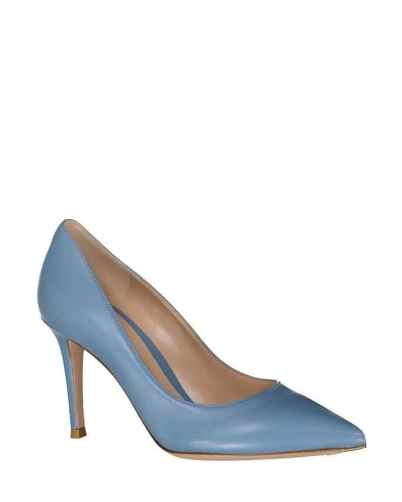 Gianvito Rossi Blue Leather High Heel Pumps 