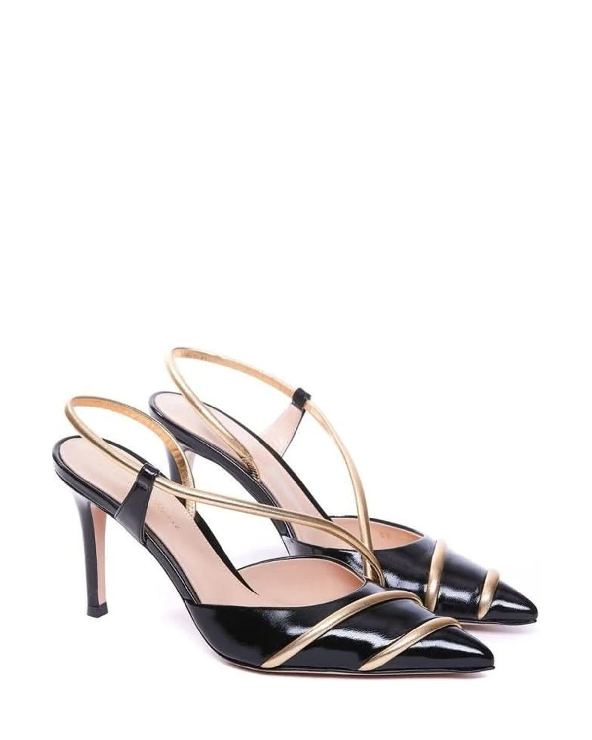 Gianvito Rossi Black Lamb Leather High Heel Pumps 