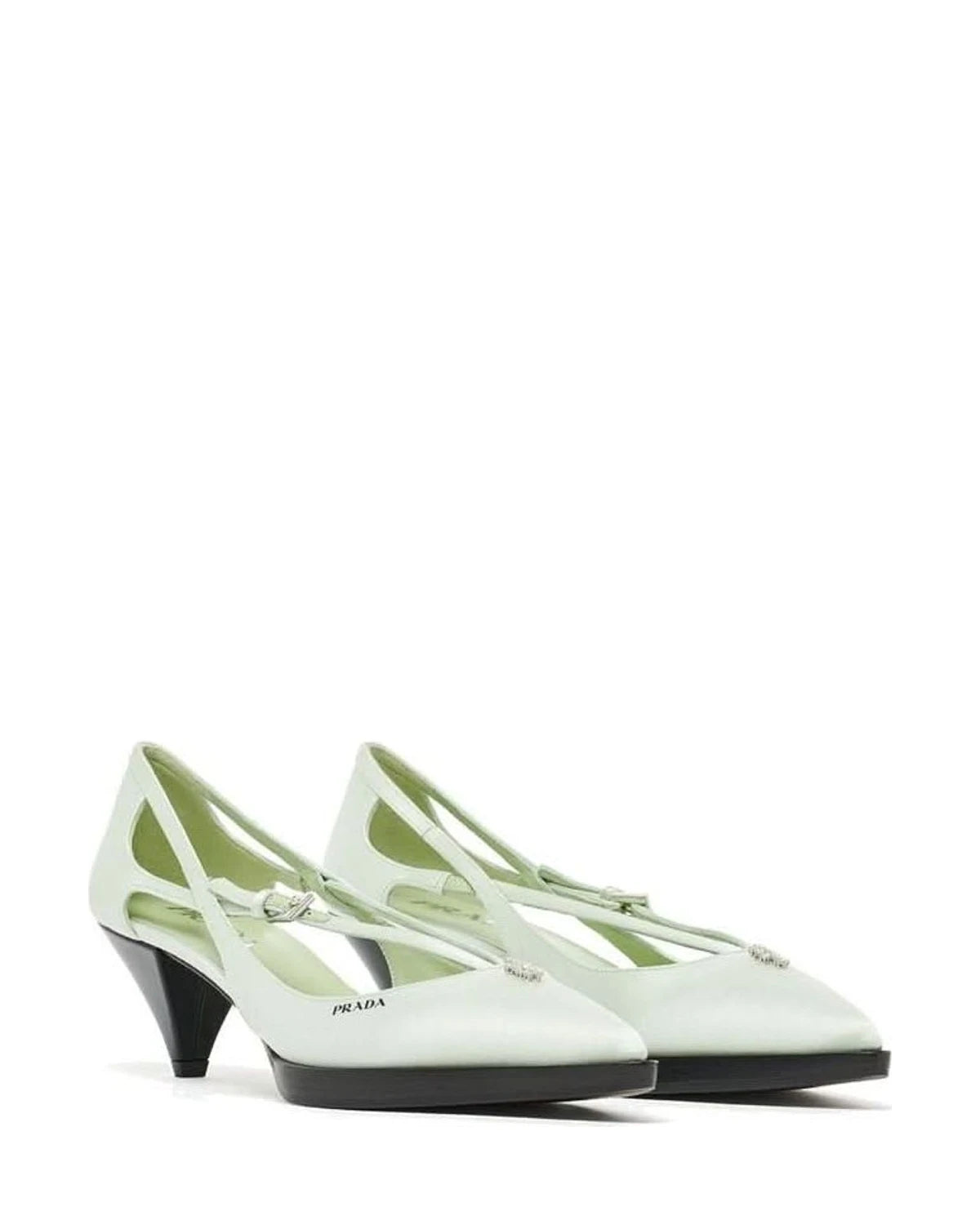 Prada Silk Mid Heel Pumps 