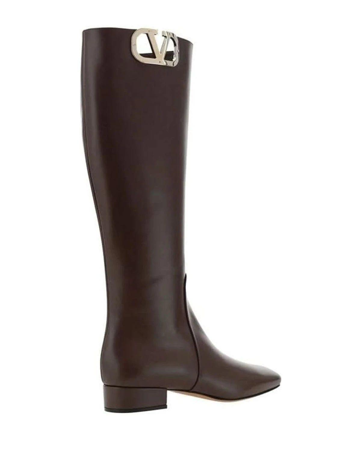 Valentino Garavani Brown Lace Calfskin Up Boots 