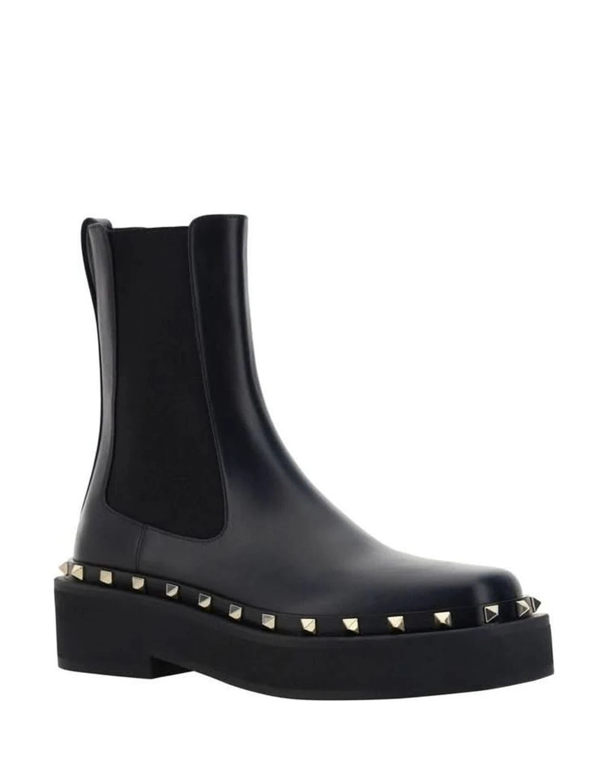 Valentino Garavani Black Calfskin Chelsea Boots 