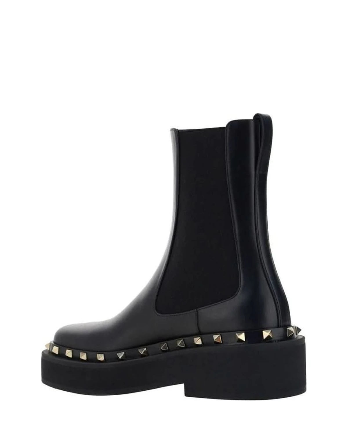 Valentino Garavani Black Calfskin Chelsea Boots 