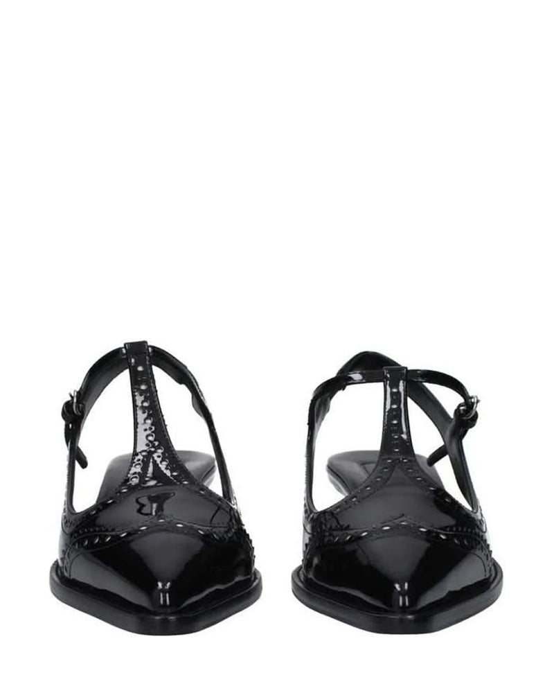 Miu Miu Black Calfskin Mid Heel Pumps 