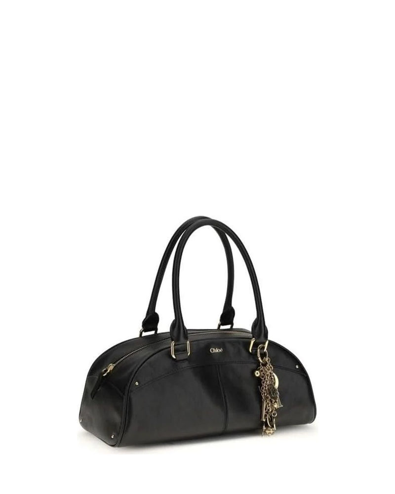 Chloé Black Calf Leather Bos Taurus Shoulder Bag 