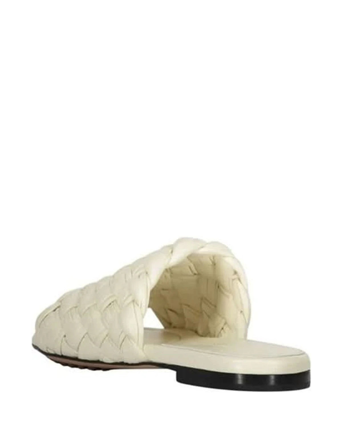 Bottega Veneta White Leather Lamb Mules 