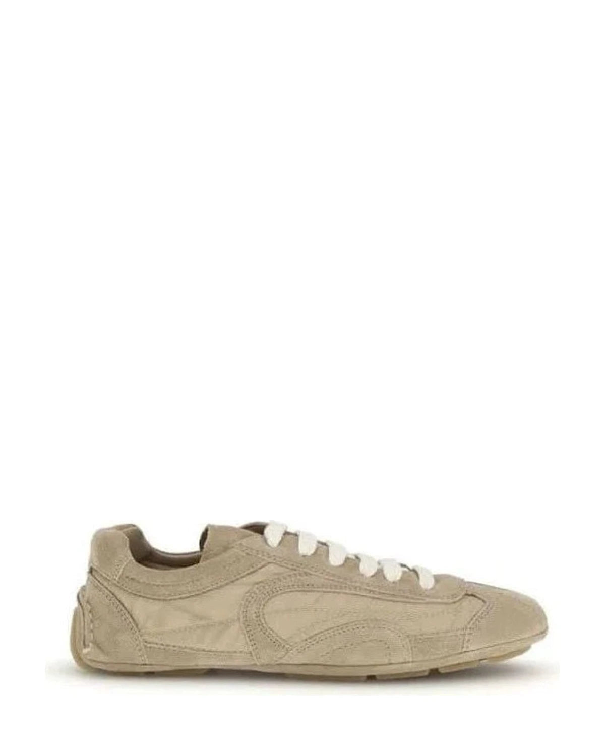 Prada Beige Lamb Athletic Sneakers