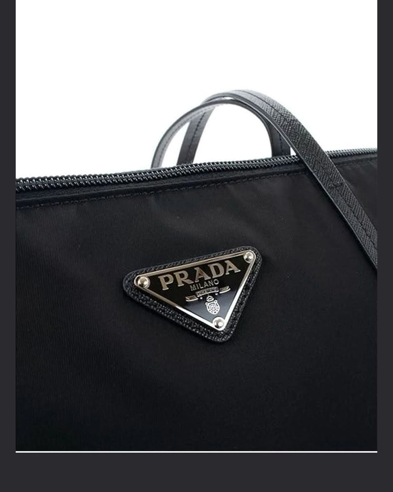 Prada Black Nylon Tote Bag 
