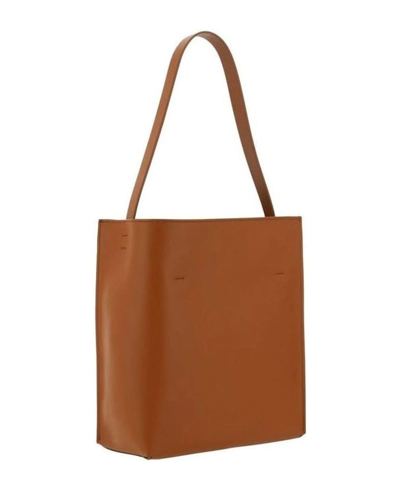 Marni Brown Calf Leather Bos Taurus Shoulder Bag 
