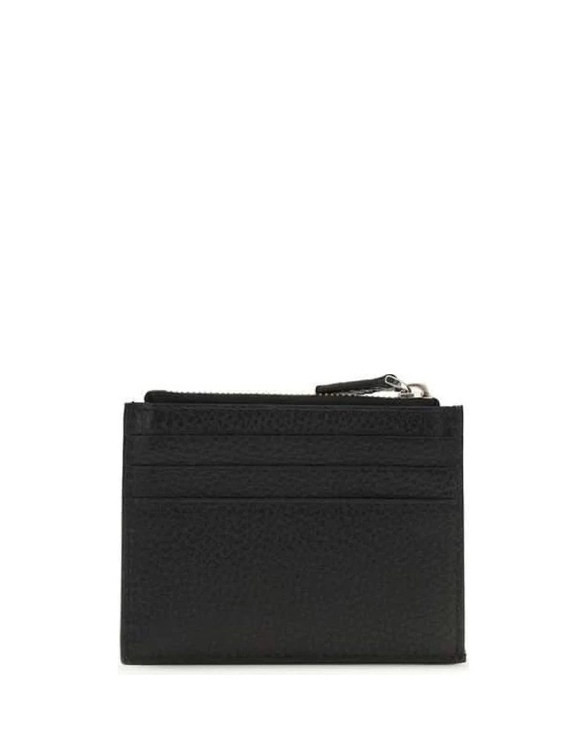 Valentino Garavani Black Calf Leather Bos Taurus Wallet 