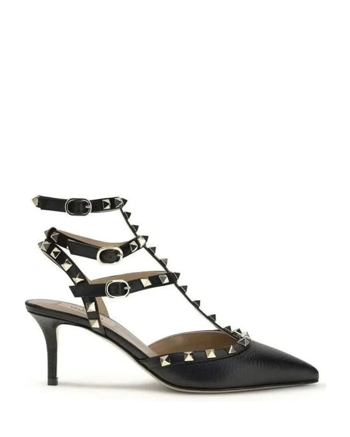 Valentino Garavani Black Calf Leather Bos Taurus Pumps 