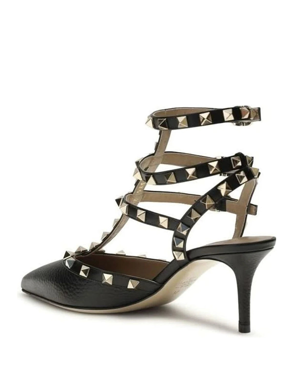 Valentino Garavani Black Calf Leather Bos Taurus Pumps 