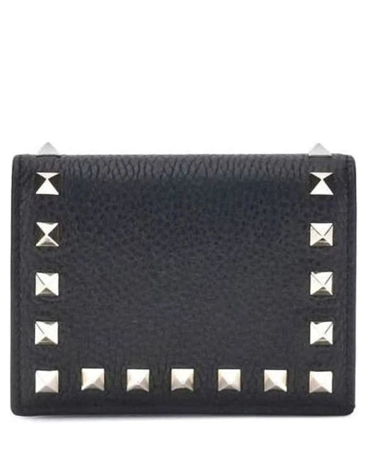 Valentino Garavani Black Calf Leather Bos Taurus Wallet 