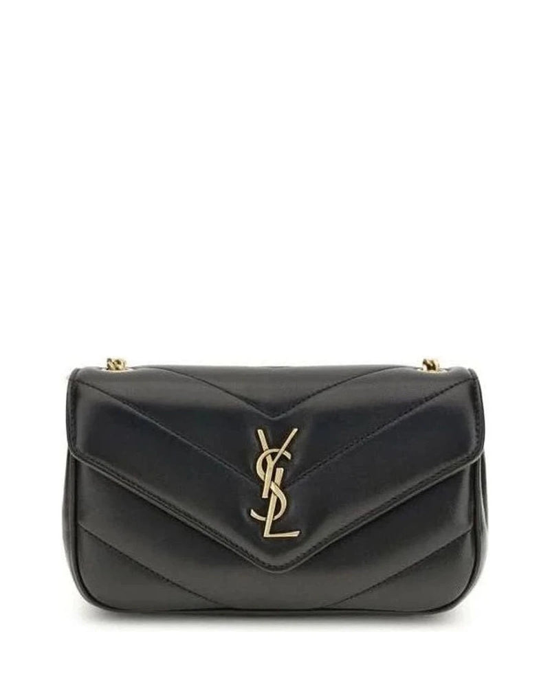 Saint Laurent Black Lamb Ovis Aries Shoulder Bag 