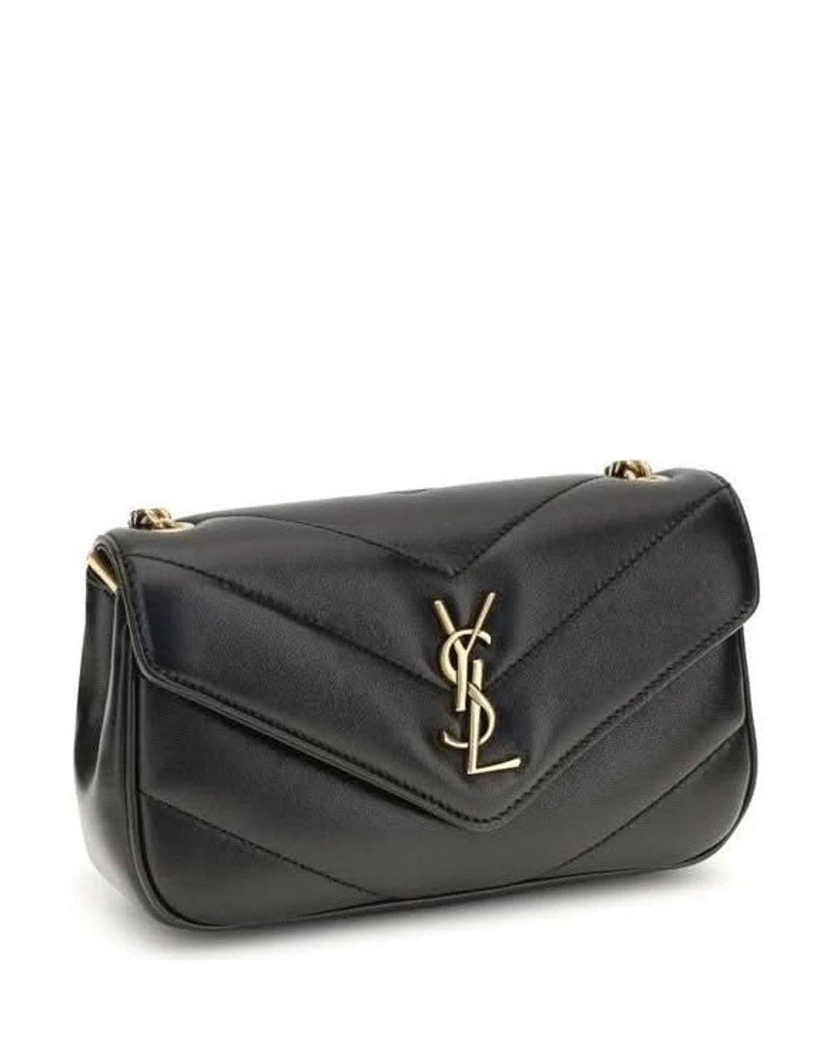 Saint Laurent Black Lamb Ovis Aries Shoulder Bag 