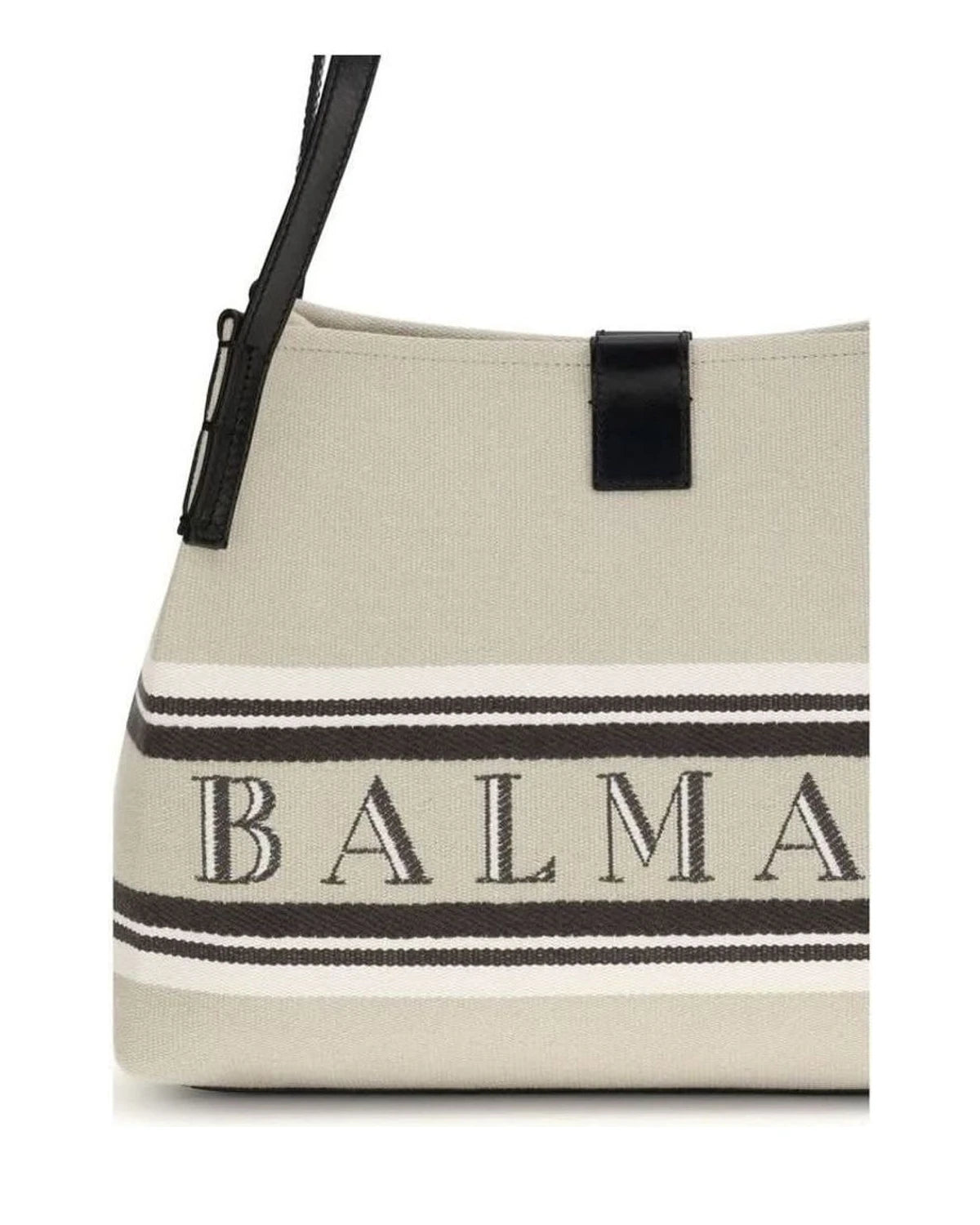 Balmain Beige Cotton Shoulder Bag 