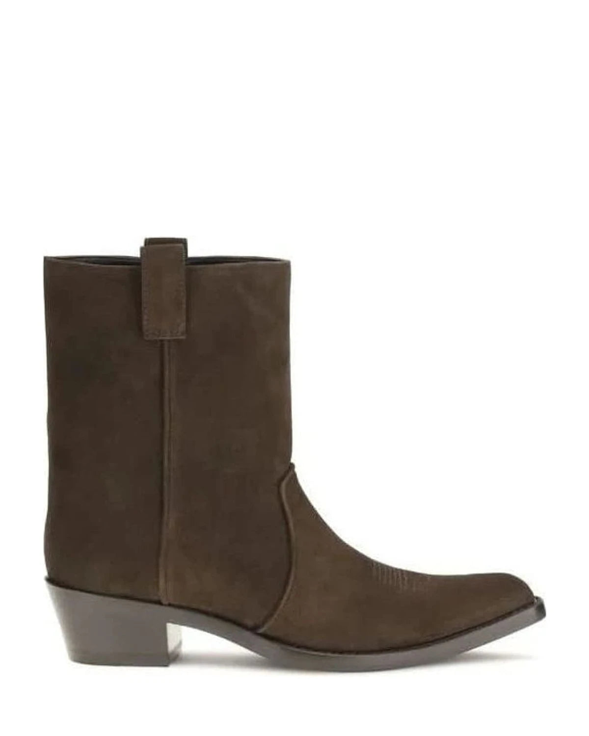 Khaite Brown Leather Calf Bos Taurus Ankle Boots 