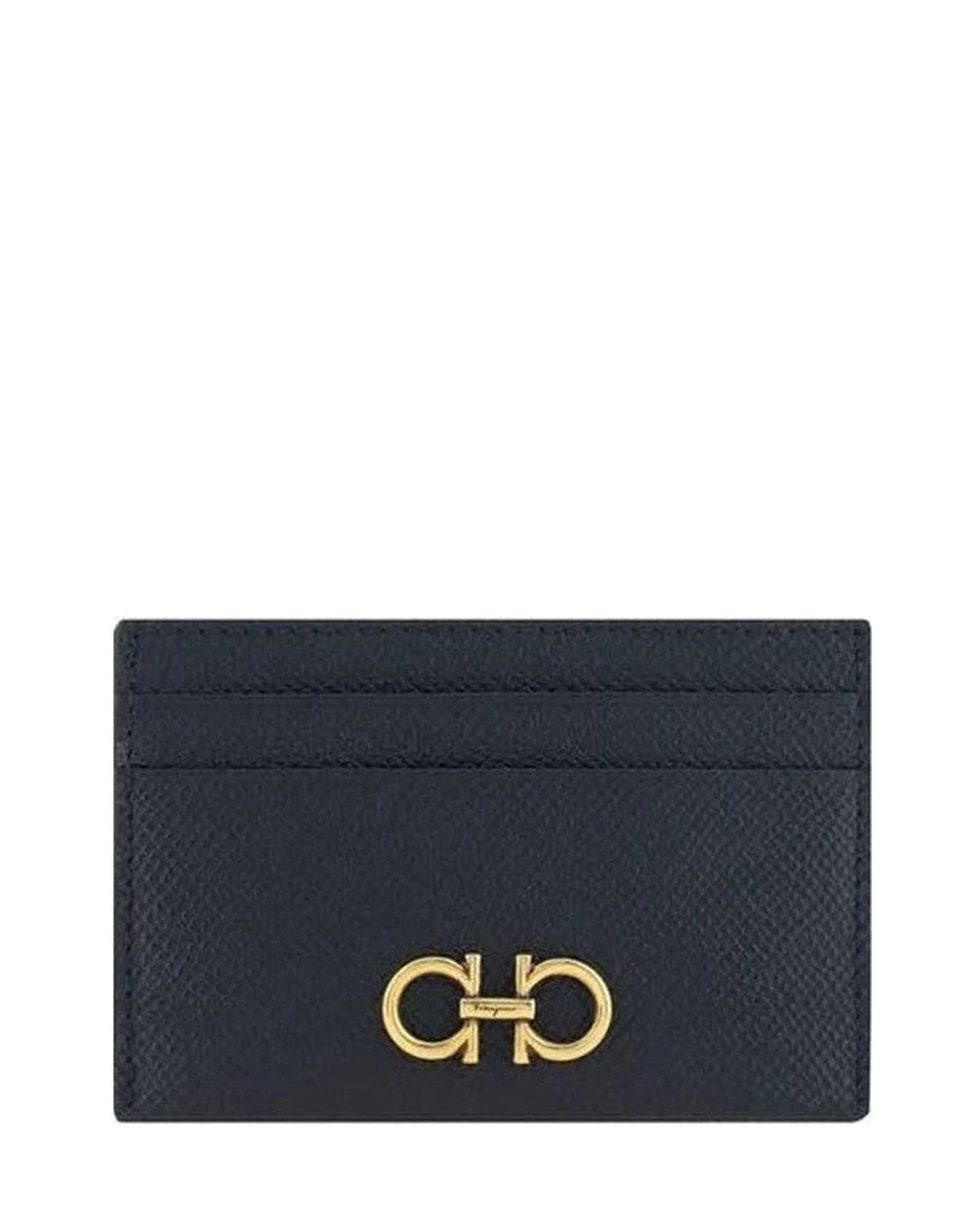 Ferragamo Black Calf Leather Bos Taurus Wallet 