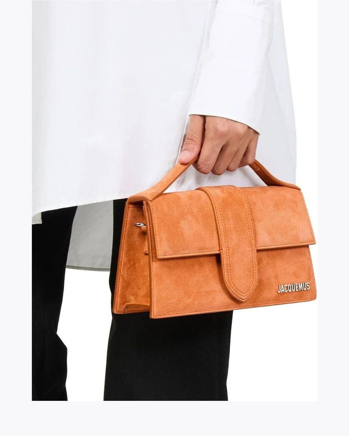 Jacquemus Leather Terracotta Le Grand Bambino Handbag 