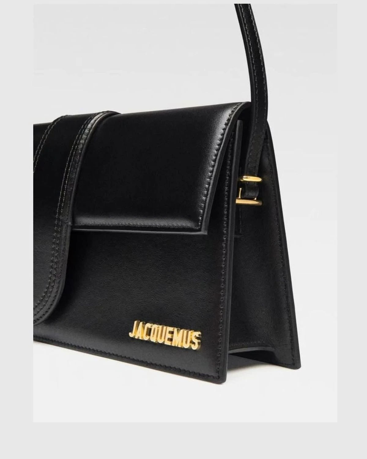 Jacquemus Black Leather Le Bambino Long 