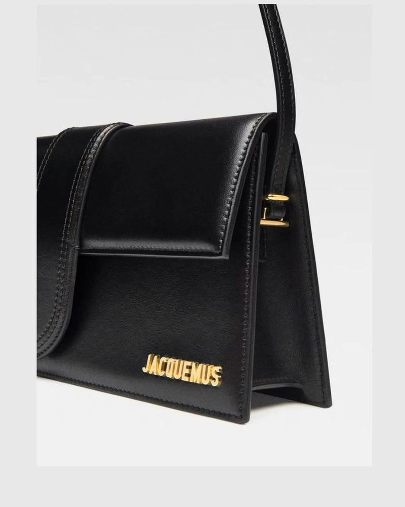 Jacquemus Black Leather Le Bambino Long 