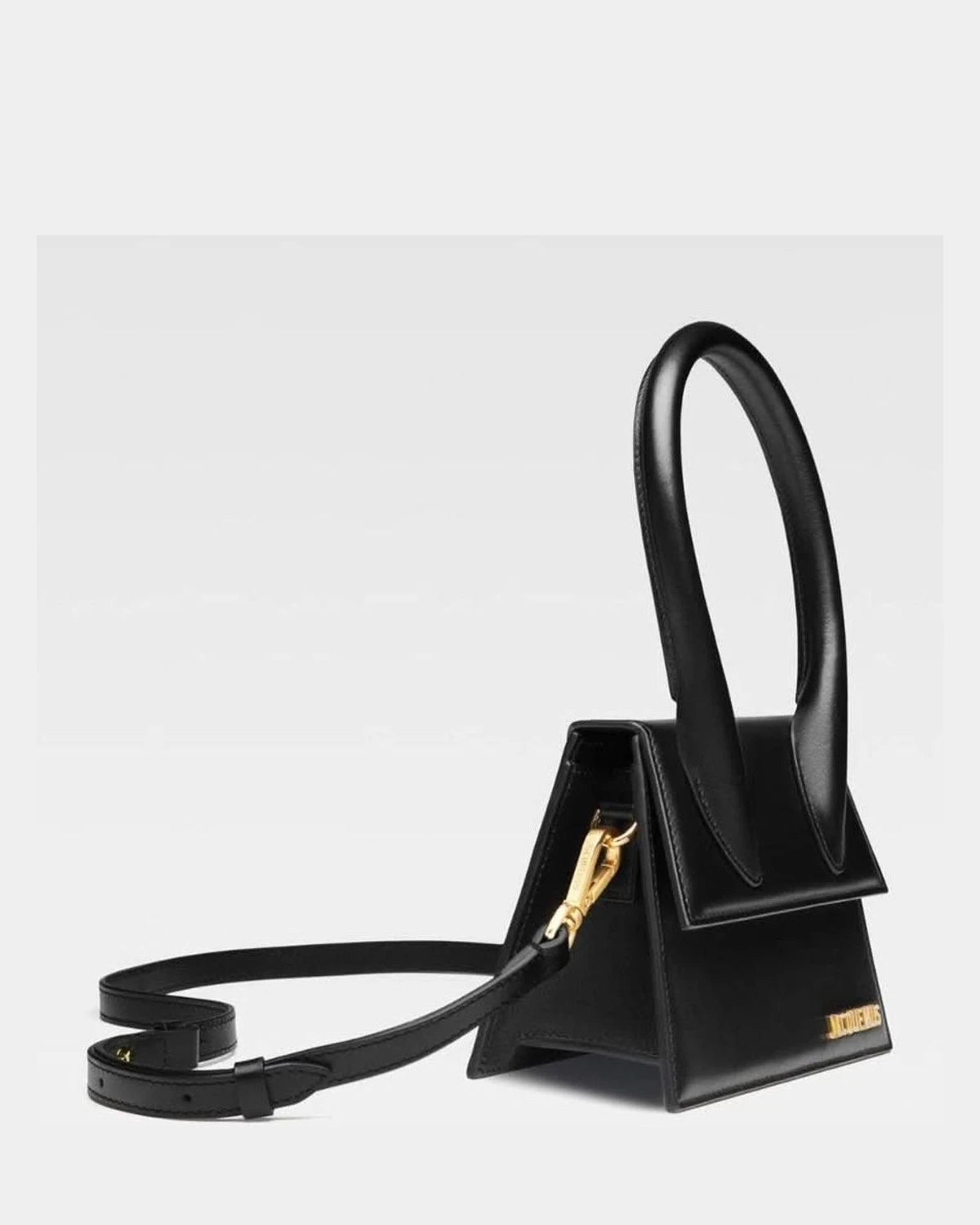 Jacquemus Black Leather Le Grand Bambino Handbag 