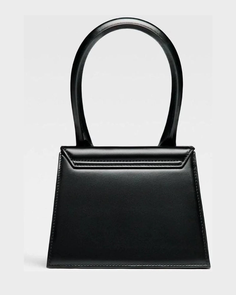 Jacquemus Black Leather Le Grand Bambino Handbag 