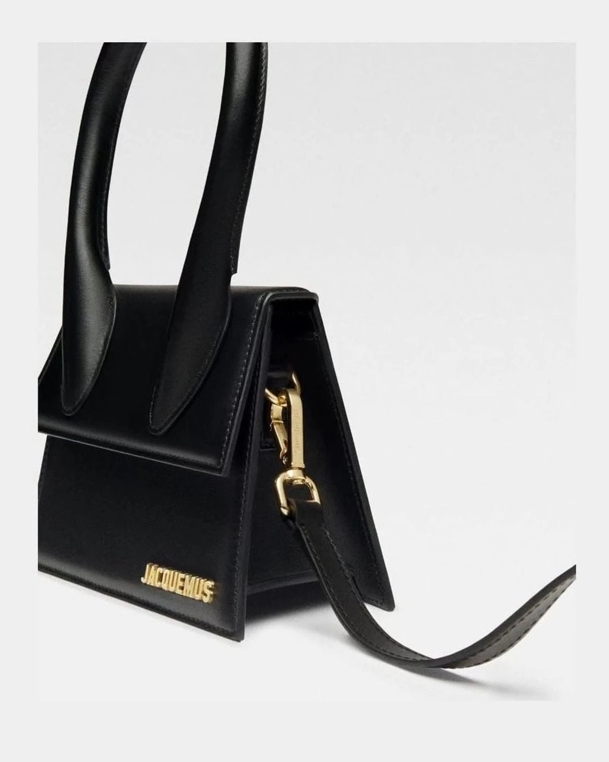 Jacquemus Black Leather Le Grand Bambino Handbag 