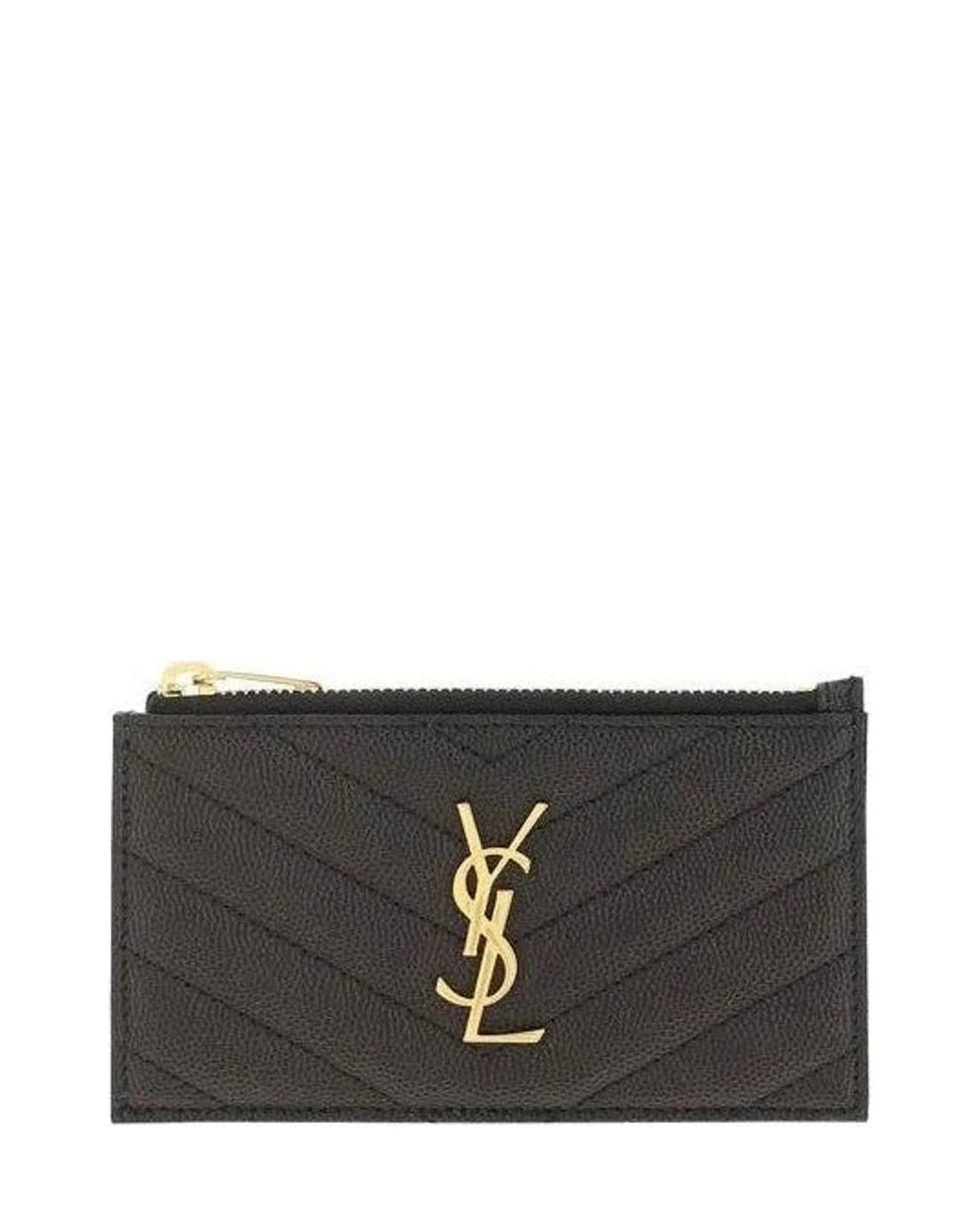 Saint Laurent Black Calf Leather Bos Taurus Wallet 