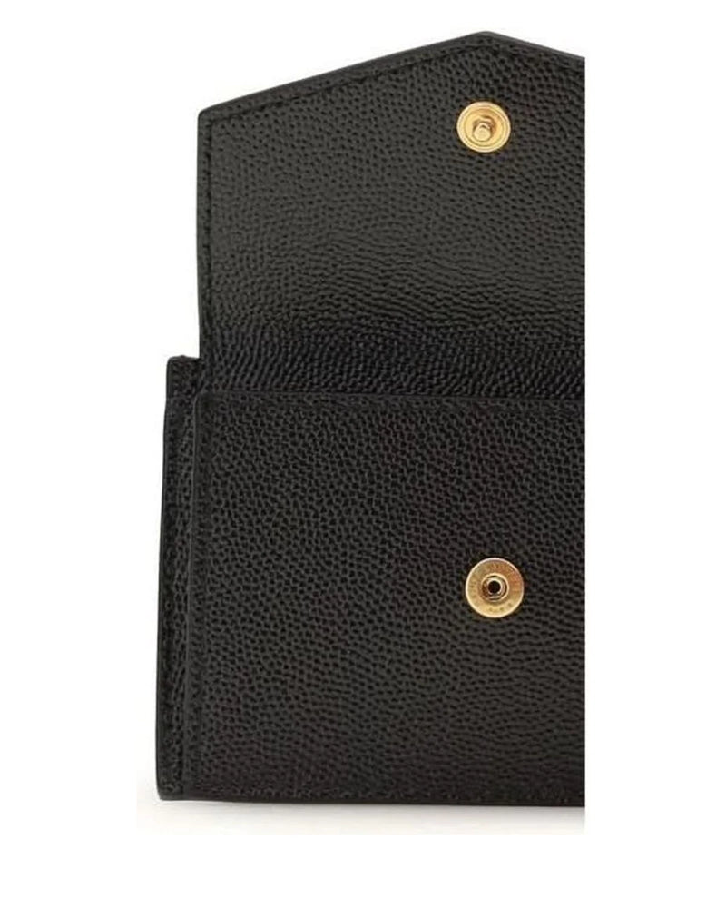 Saint Laurent Black Calf Leather Bos Taurus Wallet 