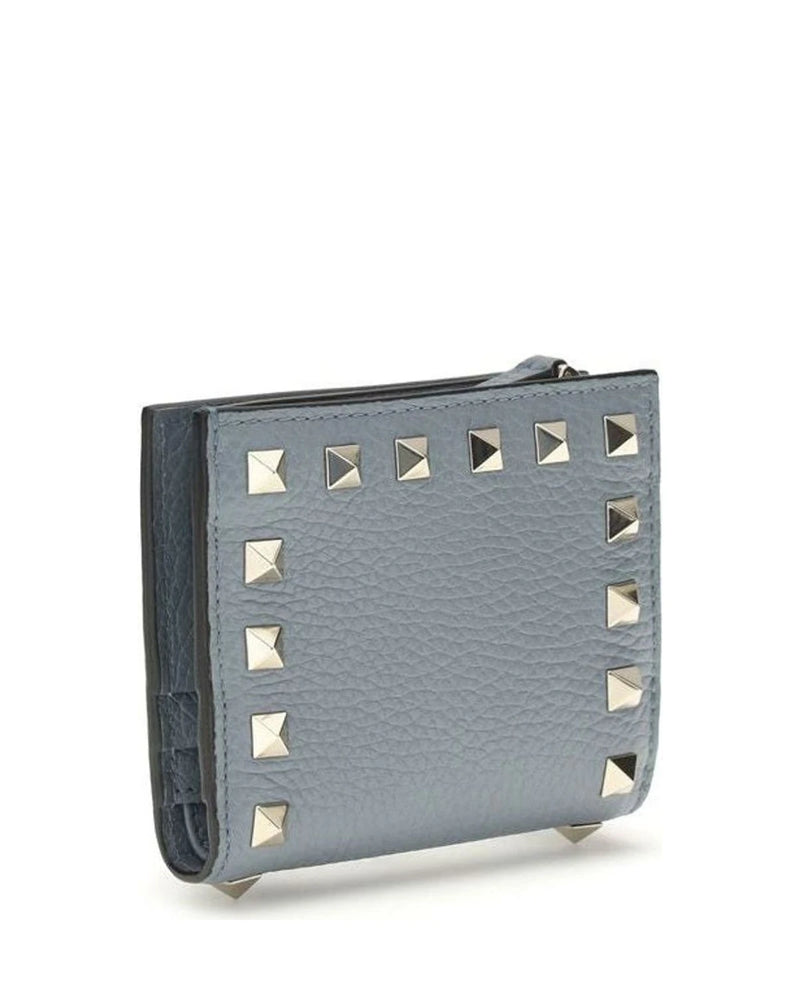 Valentino Garavani Blue Lamb Ovis Aries Wallet 