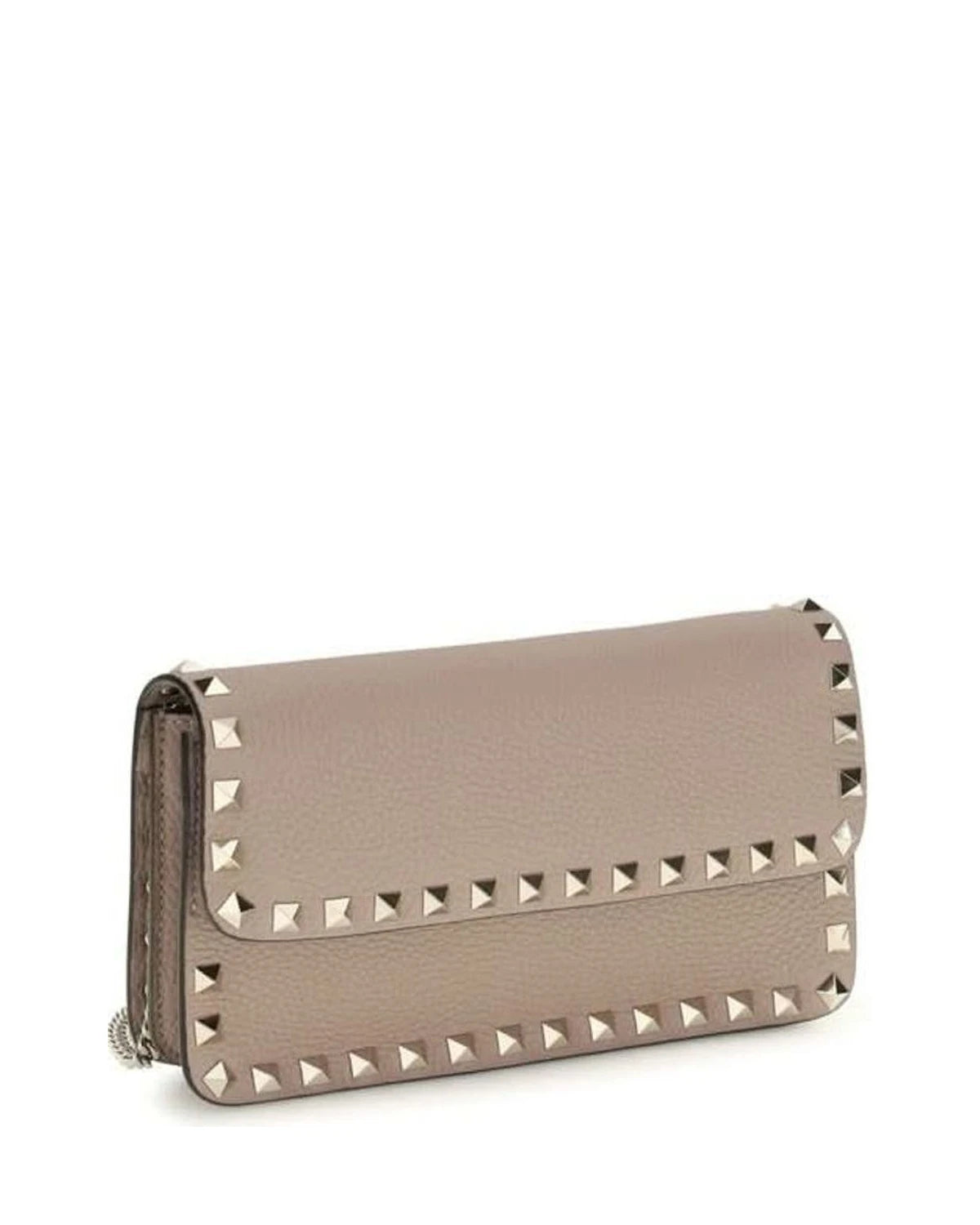 Valentino Garavani Beige Calf Leather Bos Taurus Wallet 