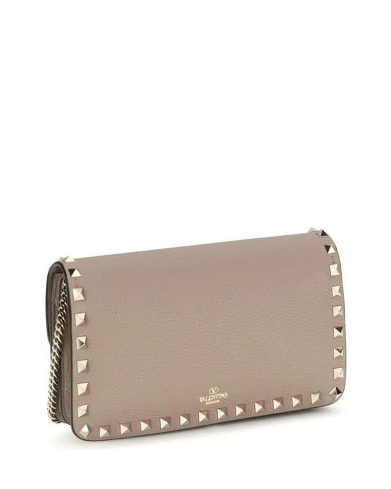 Valentino Garavani Beige Calf Leather Bos Taurus Wallet 