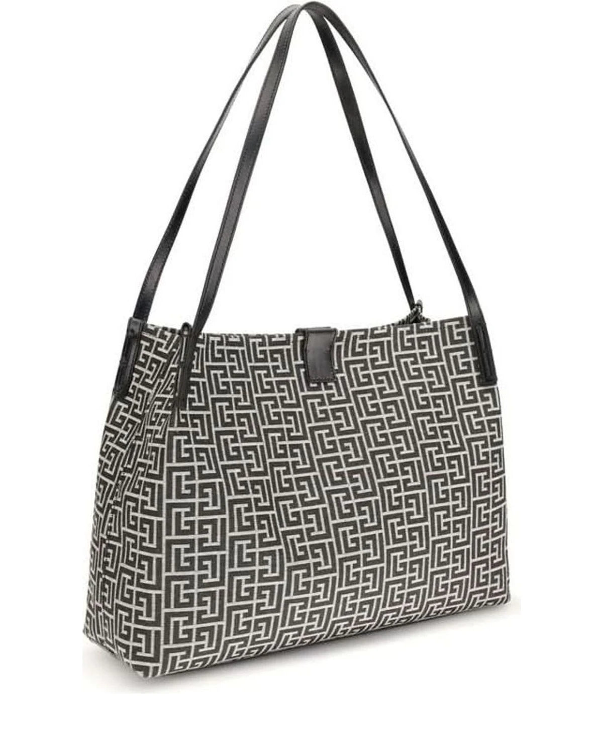 Balmain Black Cotton Shoulder Bag 