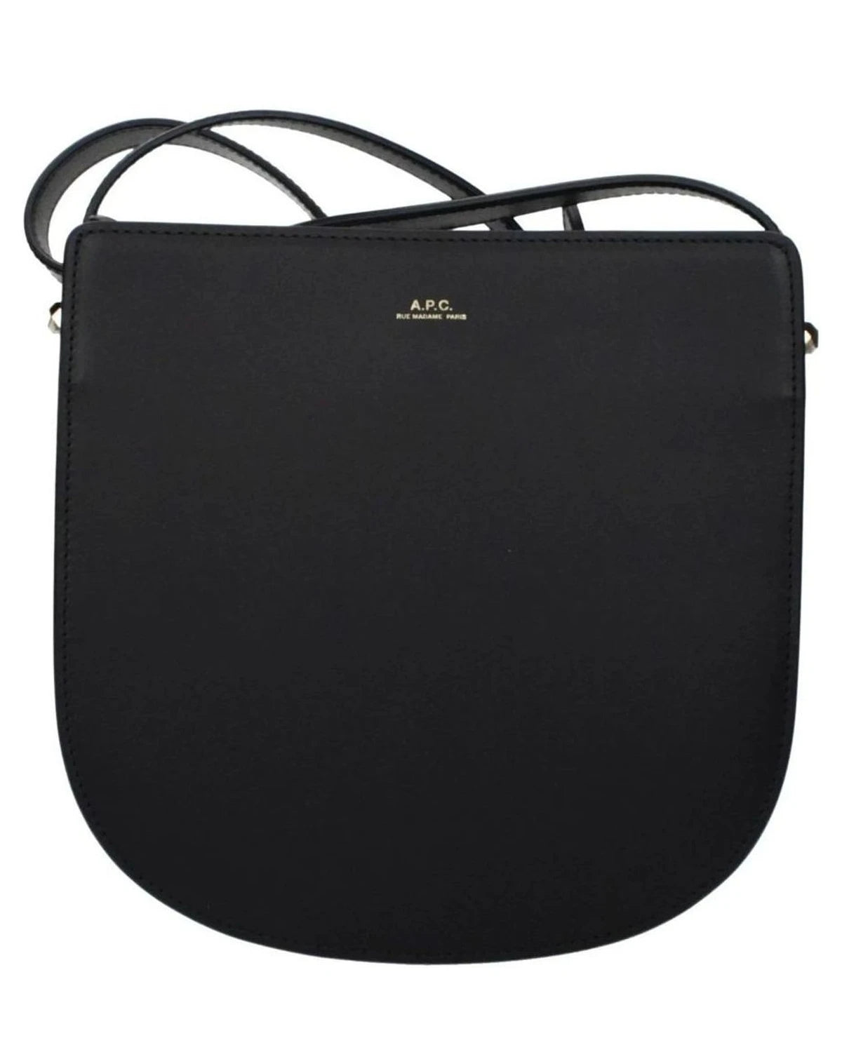 A.p.c. Black Leather Apc Crossbody Bag 