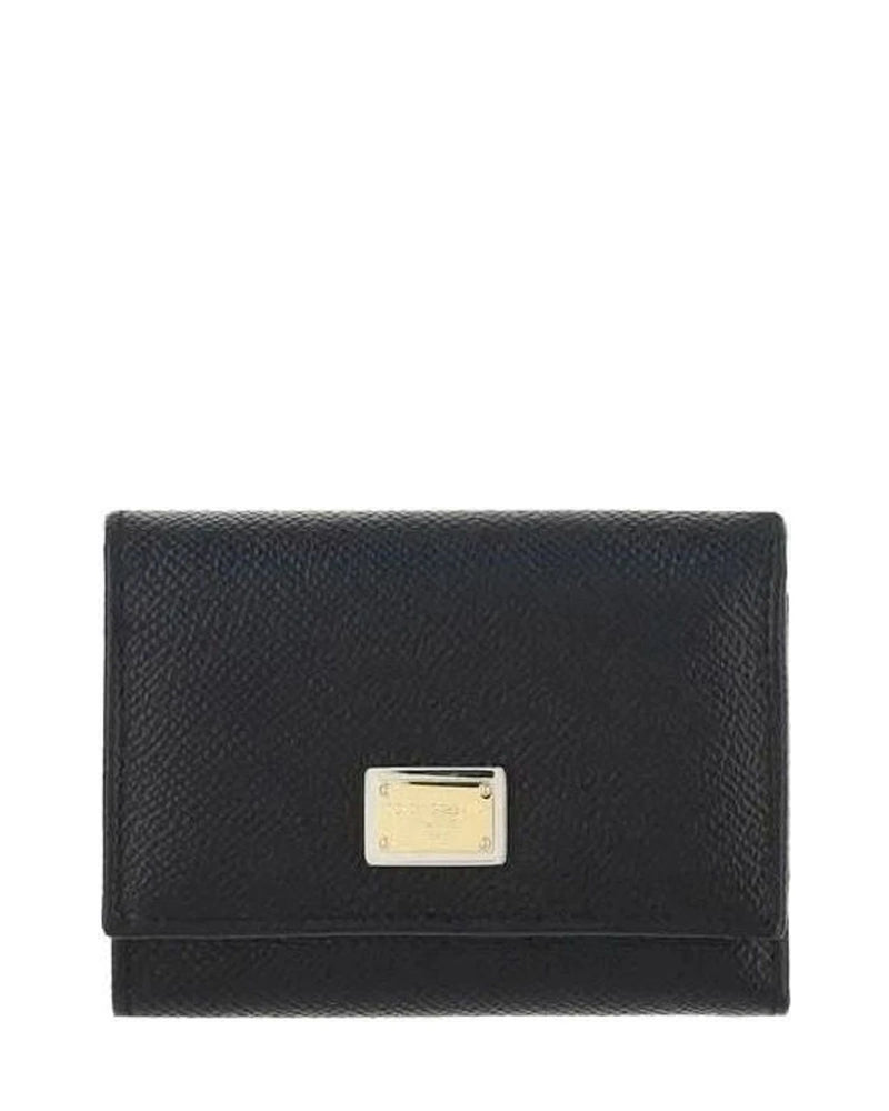 Dolce & Gabbana Black Calf Leather Bos Taurus Wallet 
