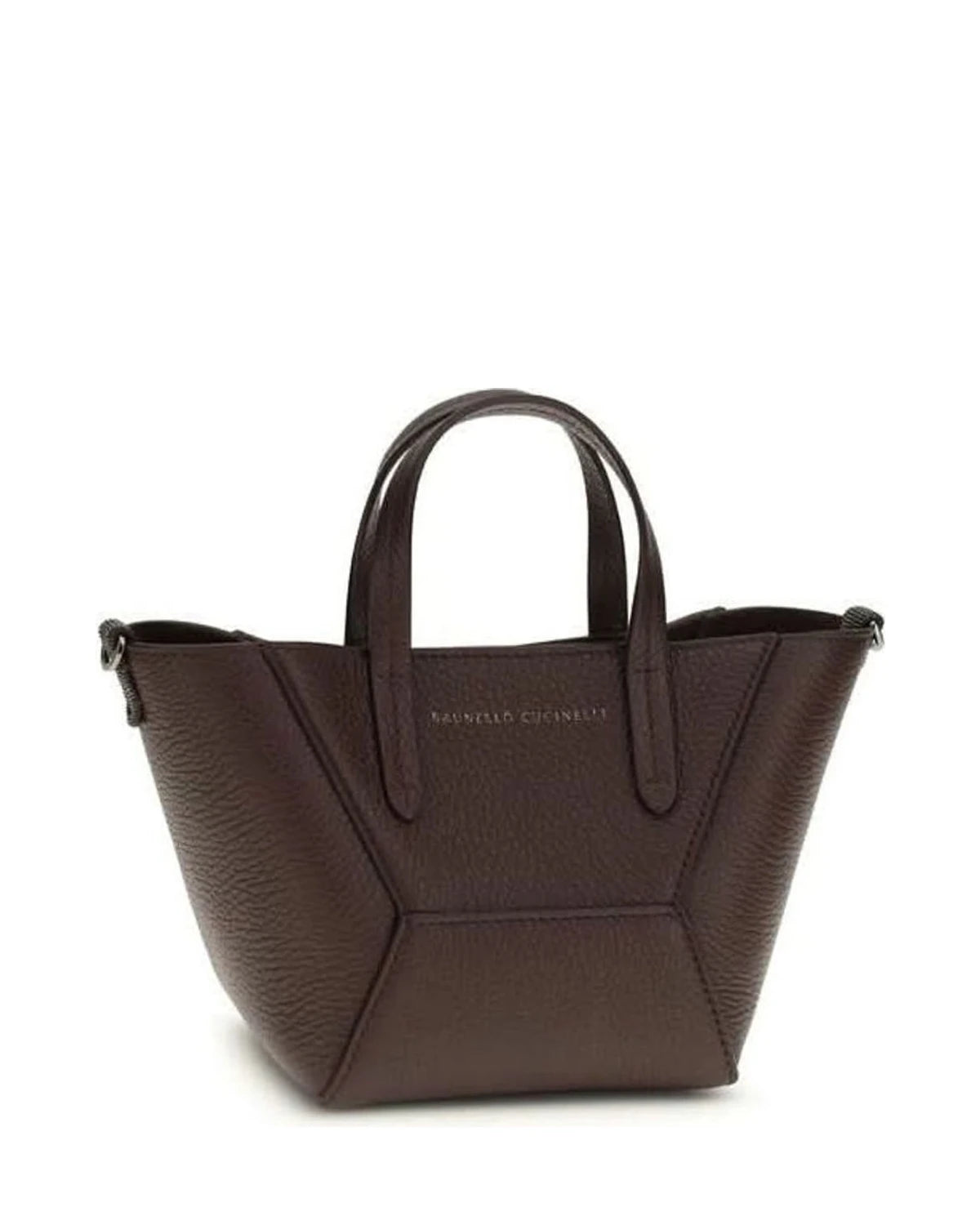 Brunello Cucinelli Leather Bordeaux Calf Bos Taurus Shoulder Bag 