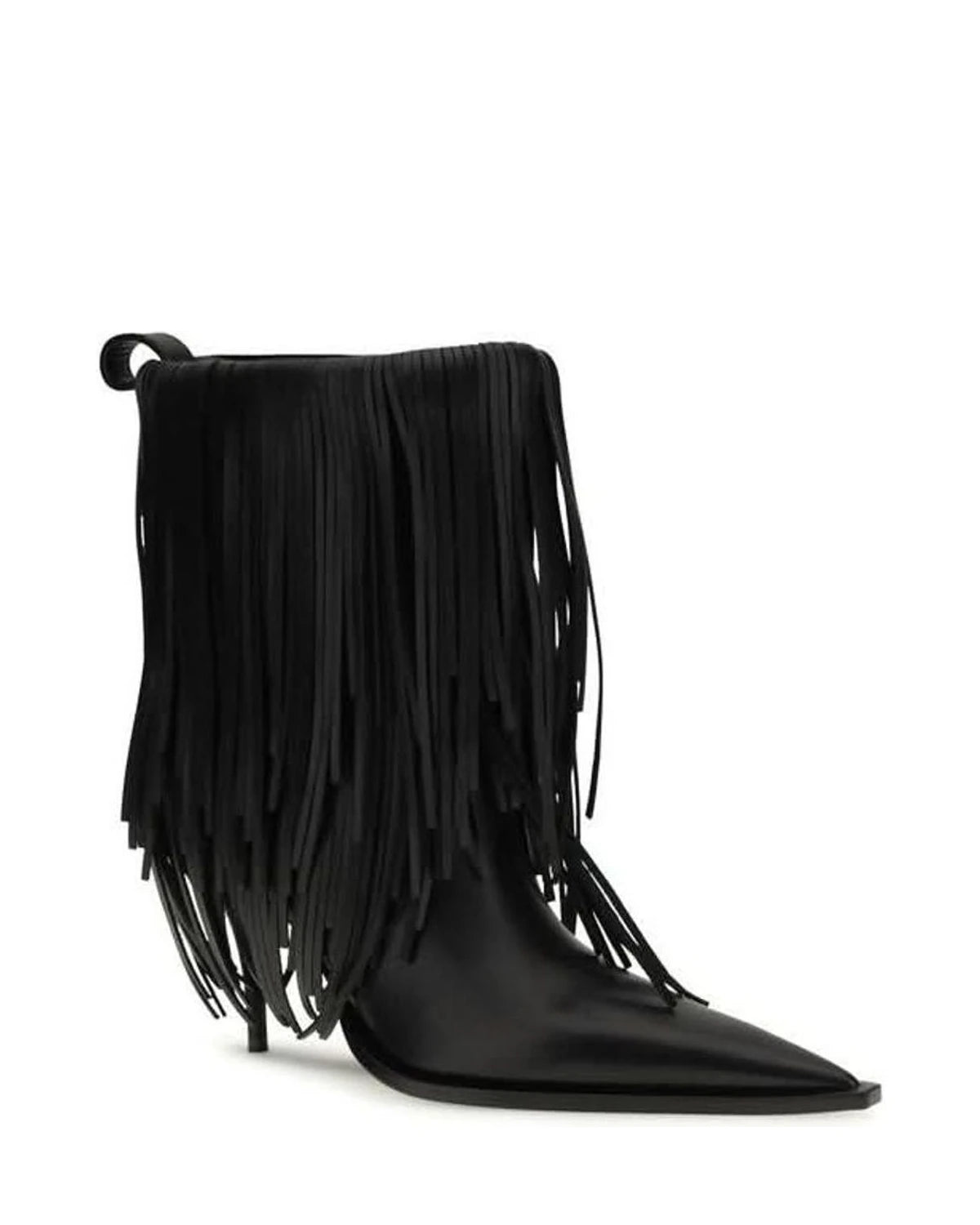 Balenciaga Black Calf Leather Bos Taurus Ankle Boots 