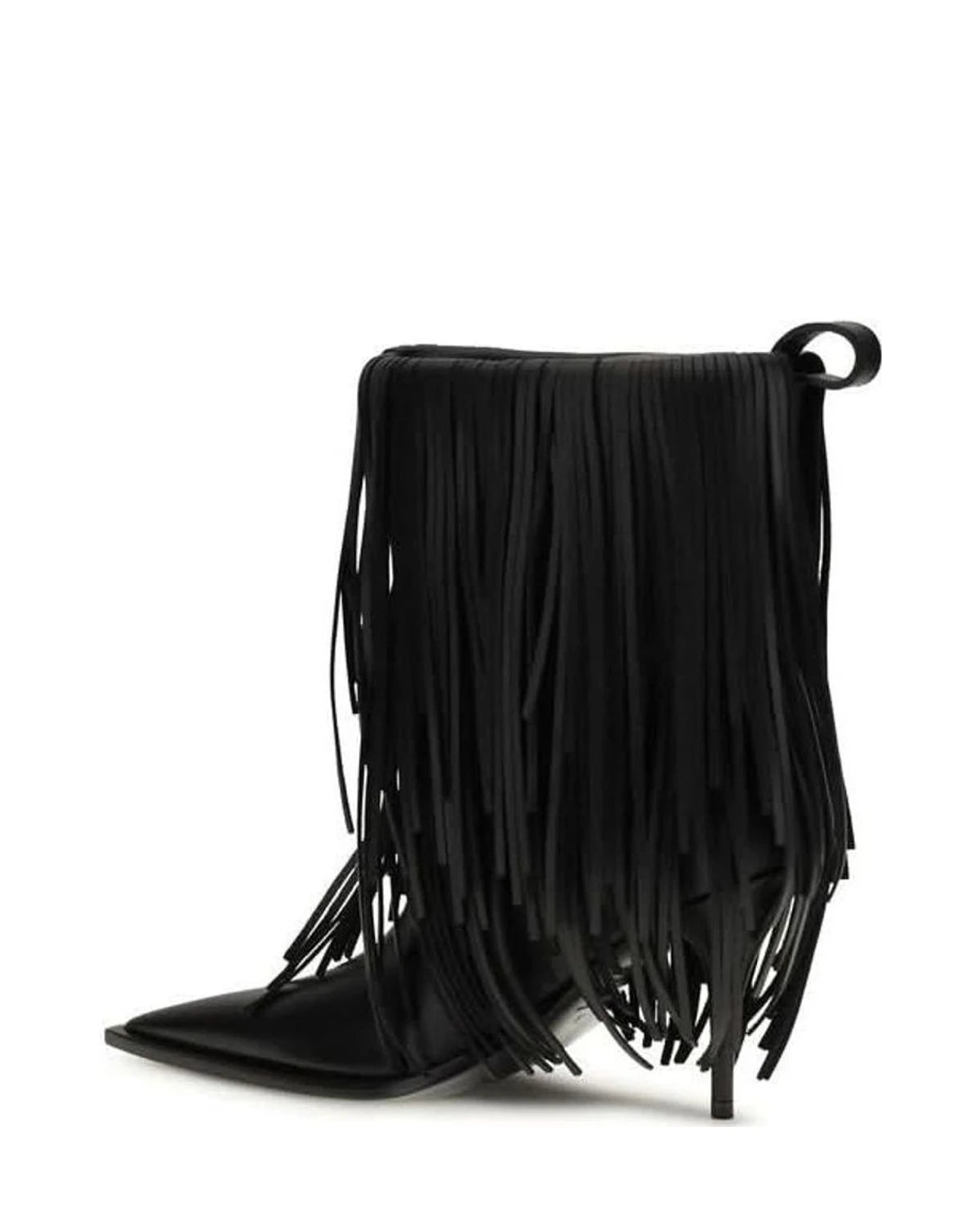 Balenciaga Black Calf Leather Bos Taurus Ankle Boots 