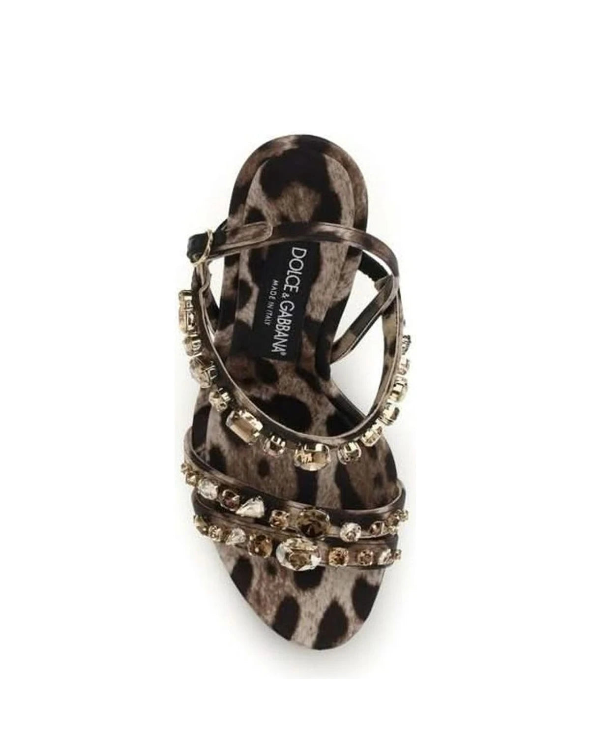 Dolce & Gabbana Brown Fabric Stiletto Heel Sandals 