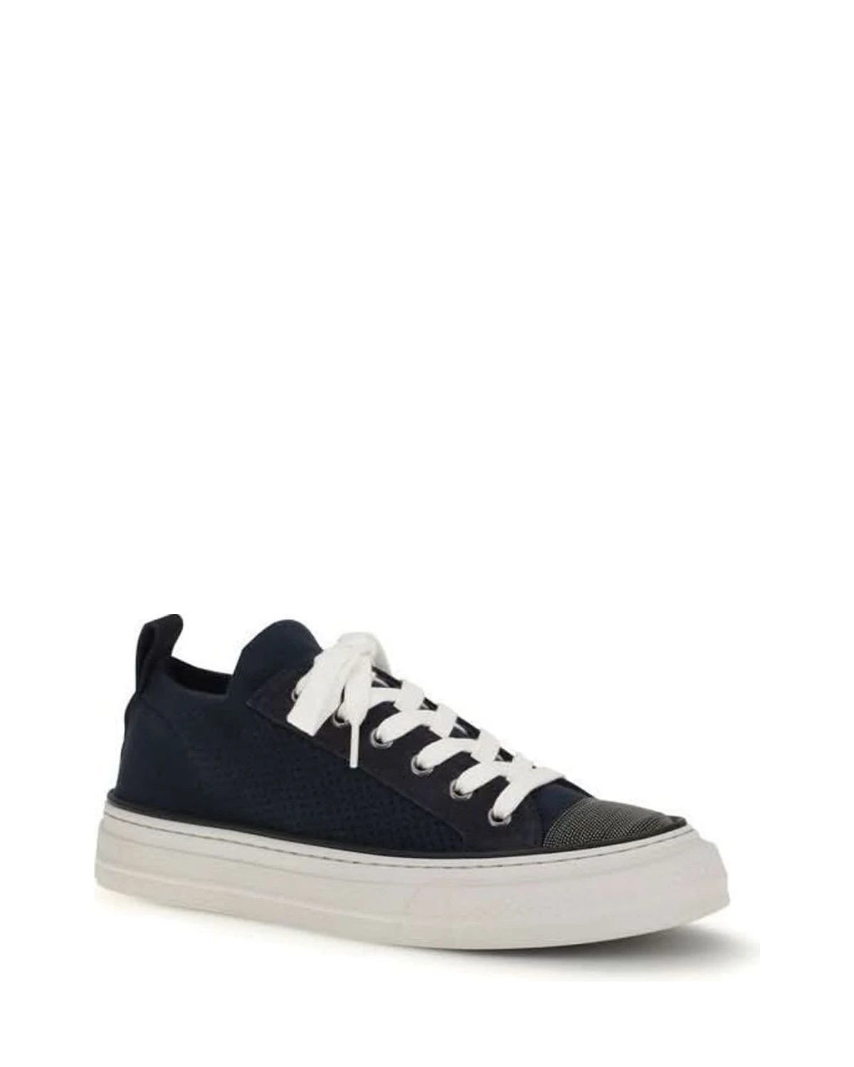 Brunello Cucinelli Black Cotton Low Top Sneakers 