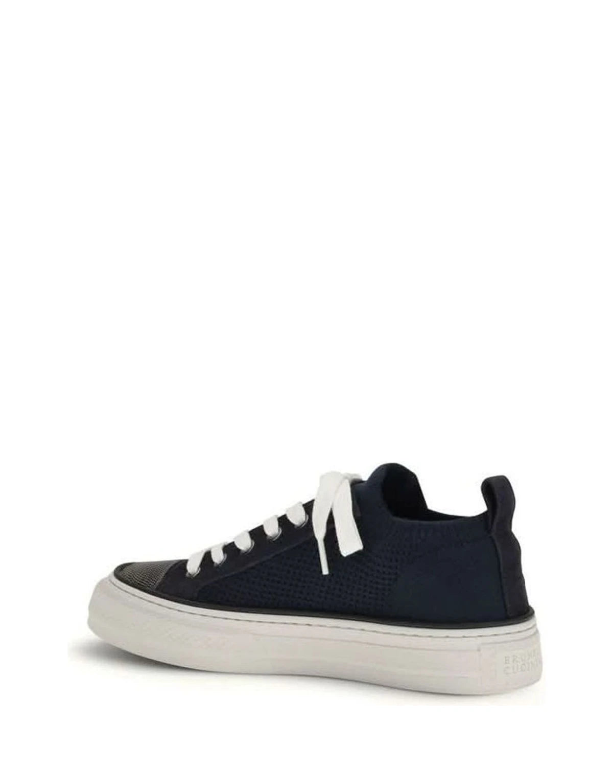 Brunello Cucinelli Black Cotton Low Top Sneakers 