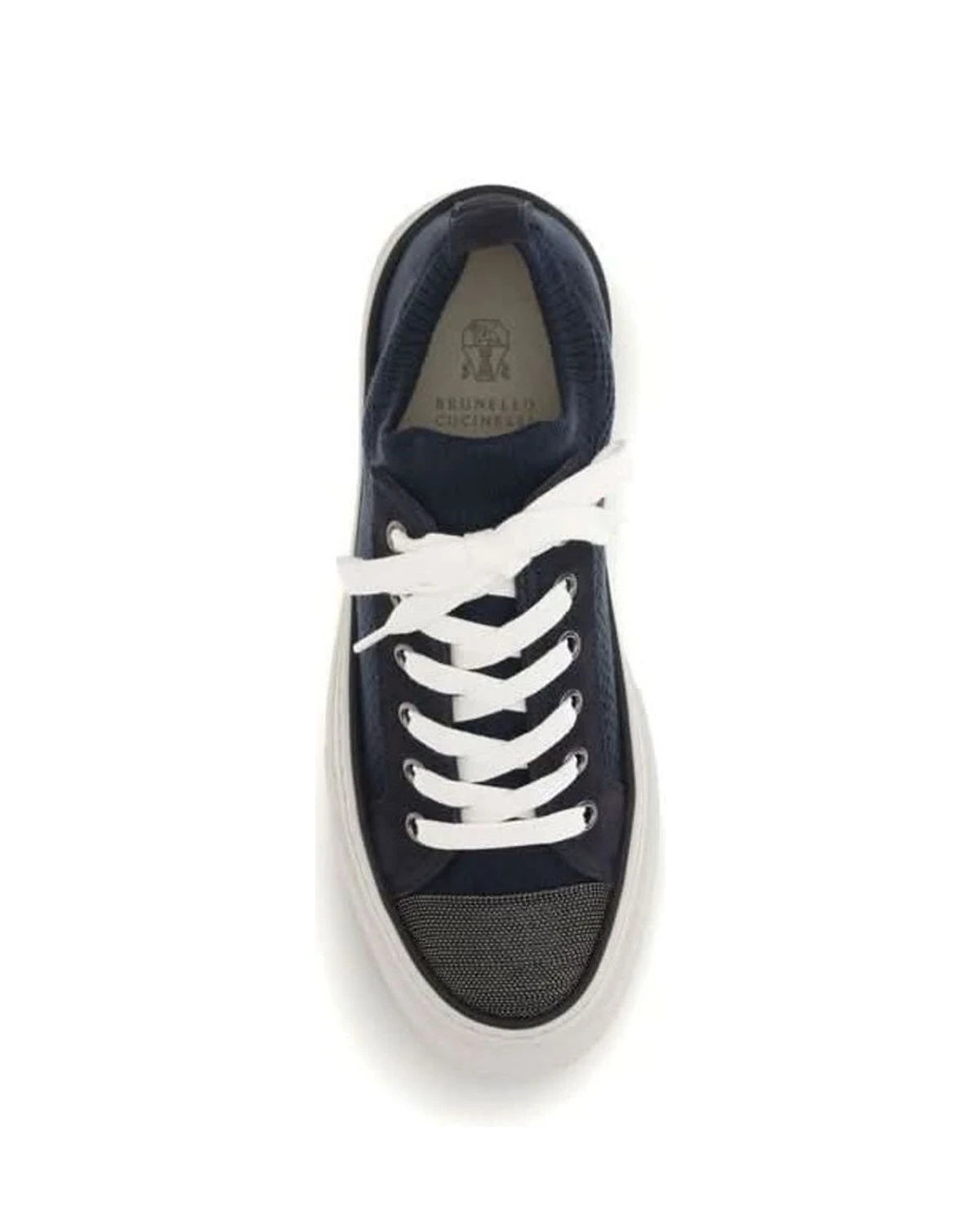 Brunello Cucinelli Black Cotton Low Top Sneakers 