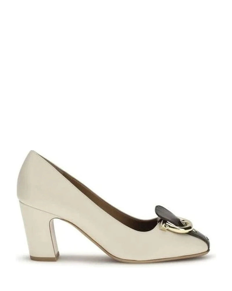 Ferragamo Beige Lamb Ovis Aries High Heel Pumps 