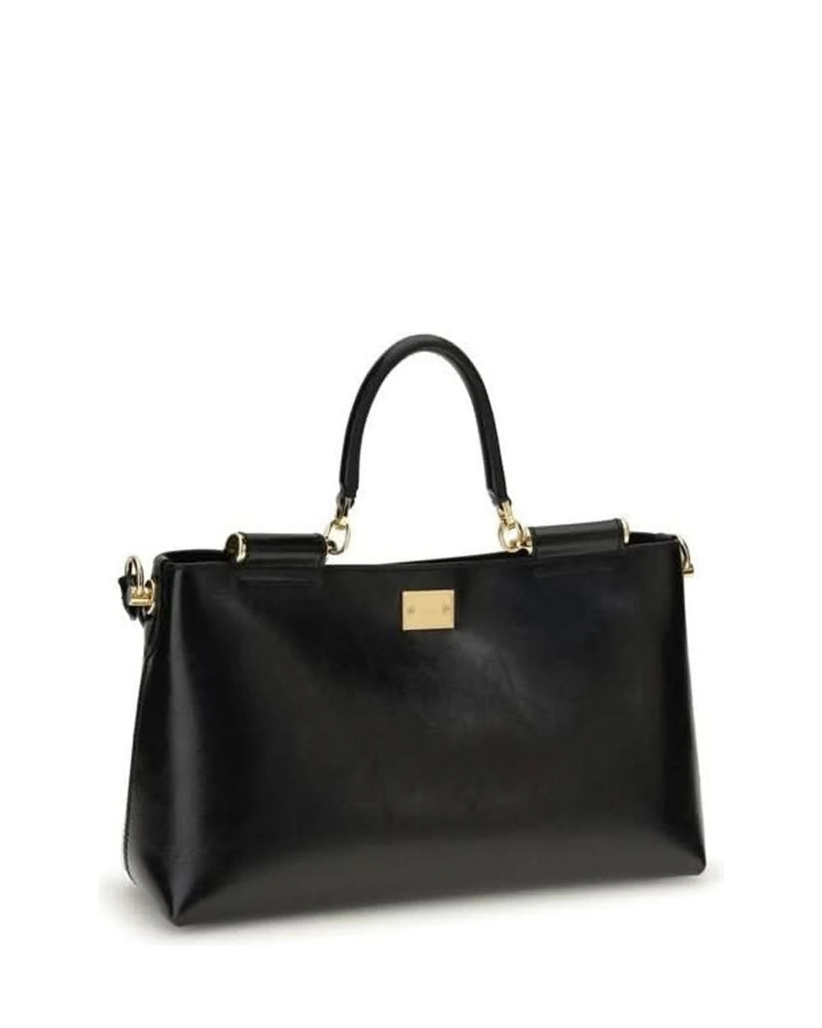 Dolce & Gabbana Black Calf Leather Bos Taurus Shoulder Bag 