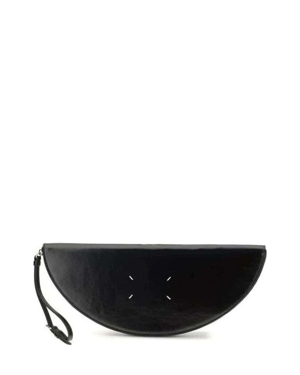 Maison Margiela Black Calf Leather Bos Taurus Clutch Bag 