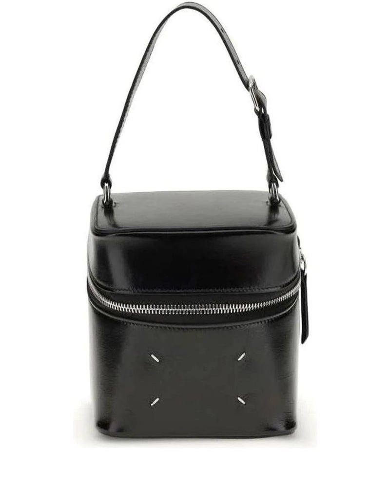 Maison Margiela Black Calf Leather Bos Taurus Bucket Bag 
