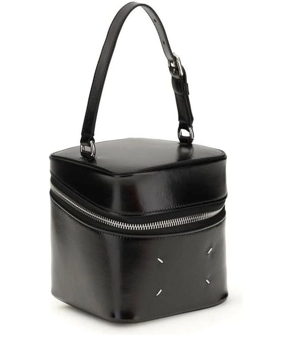 Maison Margiela Black Calf Leather Bos Taurus Bucket Bag 