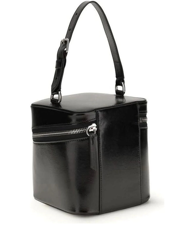 Maison Margiela Black Calf Leather Bos Taurus Bucket Bag 
