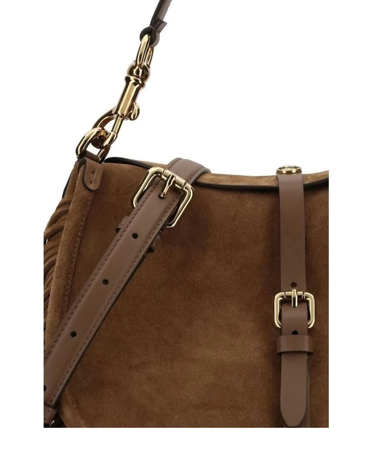 Etro Brown Calf Leather Bos Taurus Shoulder Bag 